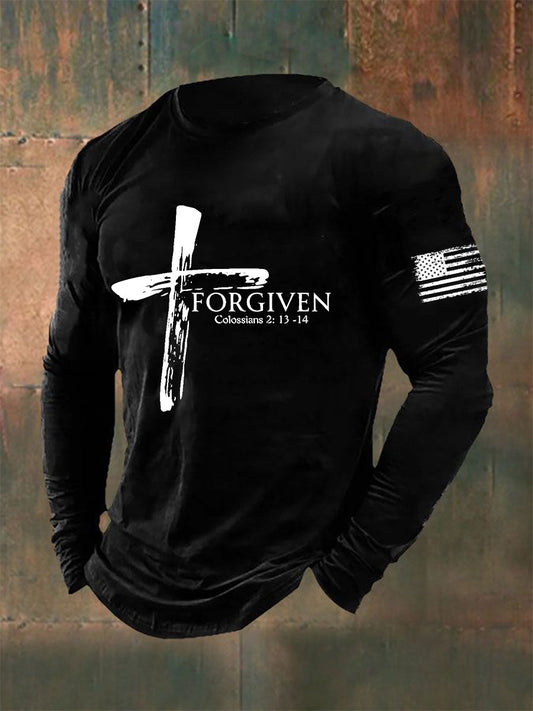 Men's Forgiven Faith Cross Long Sleeve T-shirt