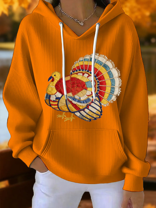 Women's Autumn Art Thanksgiving Printed Hoodie