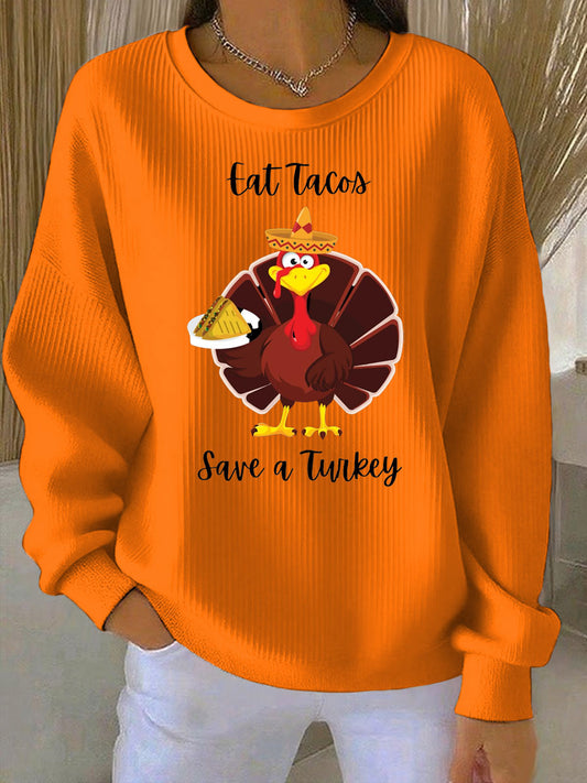 Women's Thanks giving day turkey Printed Printed Tops