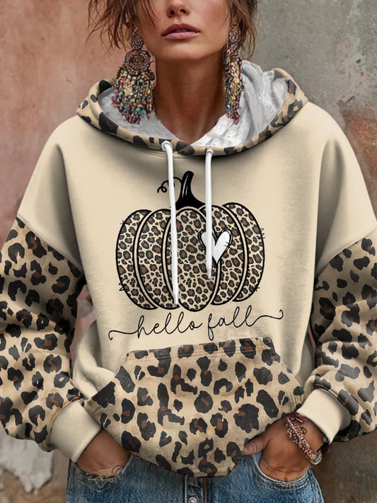 Women's Thanksgiving Autumn Pumpkin Printed Hoodie