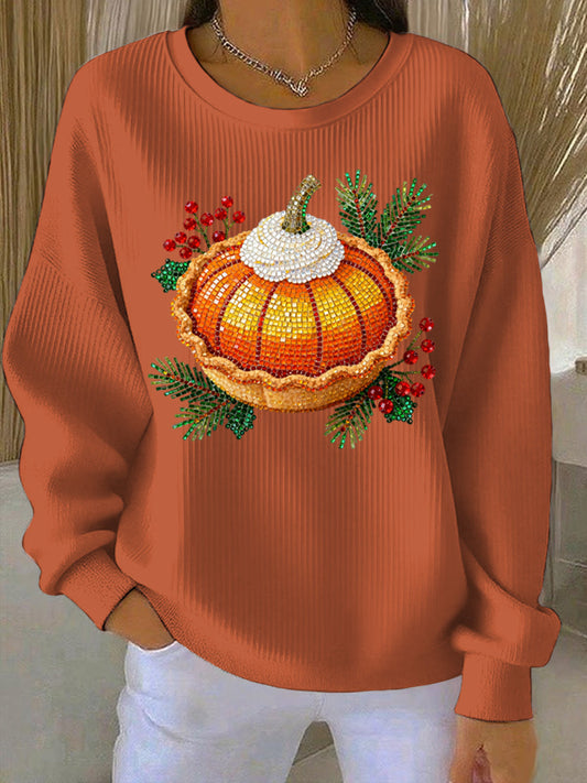 Women's Thanksgiving Print Casual Sweatshirt