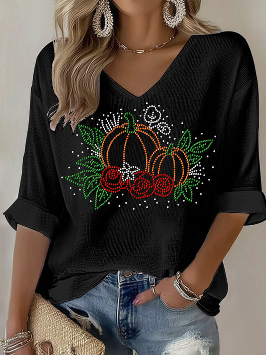 Women's Thanksgiving Print Casual T-shirt