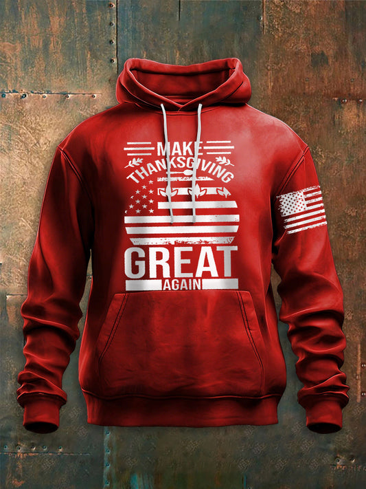 Men's Thanksgiving Loose Long Sleeve Hoodie