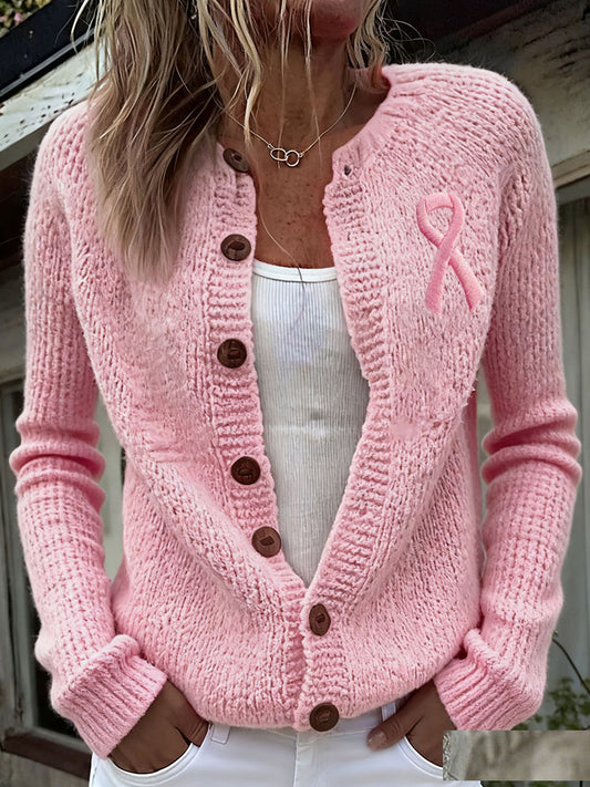 Women's Breast Cancer Awareness Pink Ribbon Cardigans