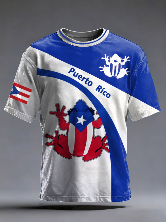 Men's Puerto Rico Coqui Frog-Designed short sleeves t-shirt