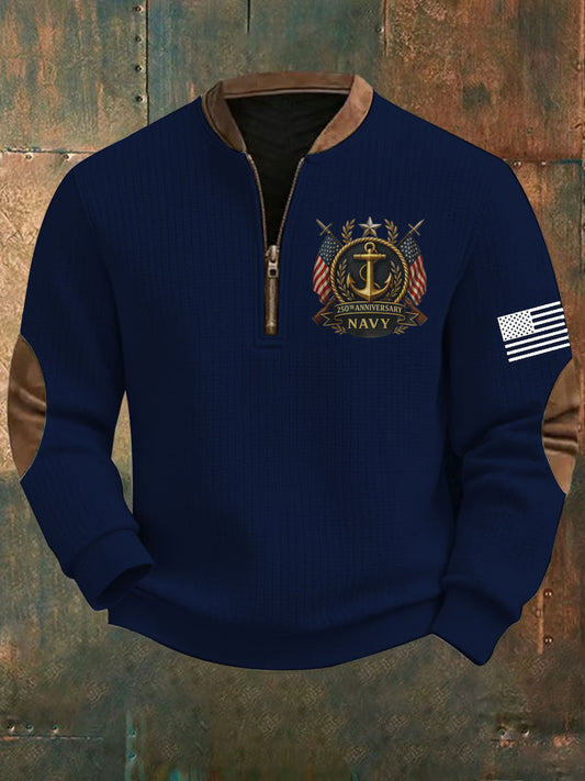 Men's Navy Printed Sweatshirt