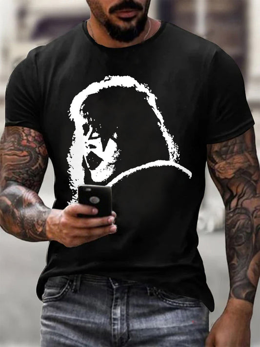 Men's Rock Band Printed T-shirt