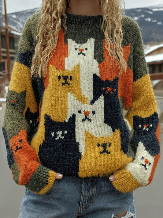 Women's Cats Print Tops