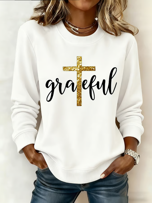 Women's Grateful Cross Casual Sweatshirt