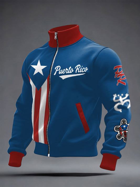 Men's Puerto Rico Proud Printed Coat