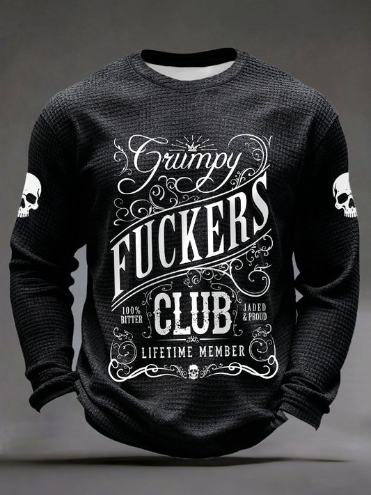 Men's Grumpy Fuckers Club Waffle T-Shirts