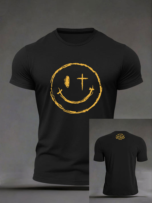 Men's 'Jesus Saves' Printed Casual T-Shirt