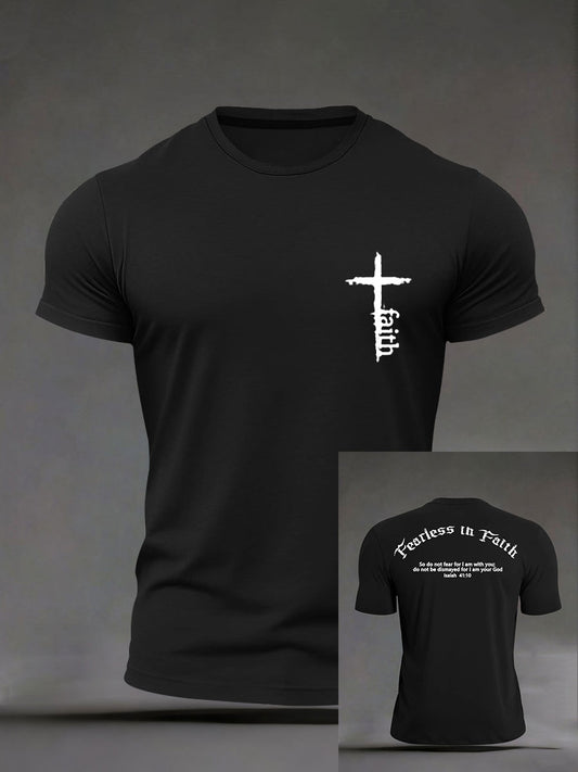 Men's Faith Print Casual T-Shirt