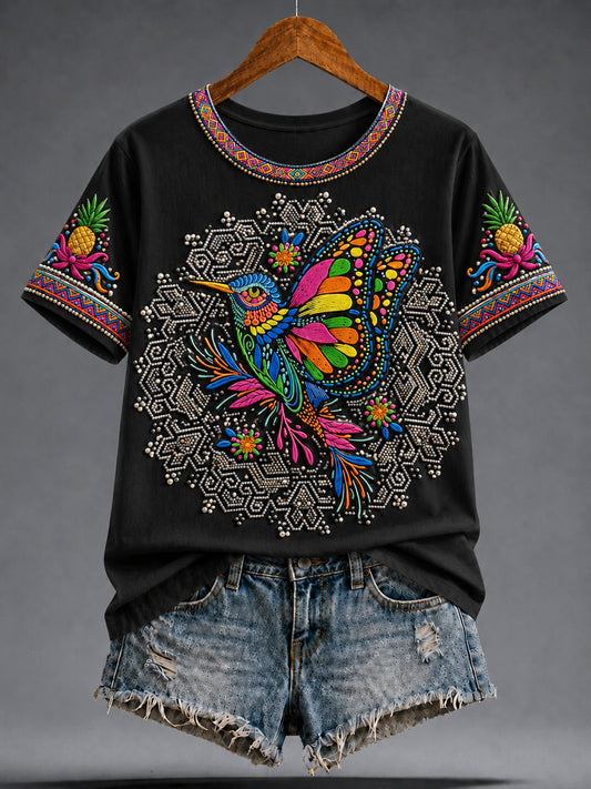 Women's Guelaguetza Mexico Art Printed T-shirt