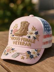 Women's proud female veteran hats