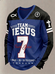 Men's Team Jesus Waffle Long Sleeve T-Shirt