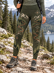 Women's Wilderness Trail Print Hike Lovers Leggings