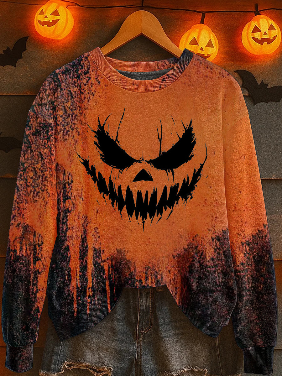 Women's Halloween Print Sweatshirt
