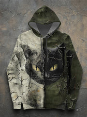 Women's Halloween Cat Long Sleeve Hoodie