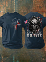 Men's 4th of July Independence Day Patriotic Flag Printed T-shirt