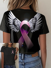 Women's Breast Cancer Awareness Printed T-Shirt