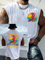Men's LI‘m Retired It‘s 5 O'clock Everywhere Parrot Casual Tank Top