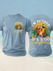 Men's Jimmy Buffett Day imitation cotton short-sleeved T-shirt