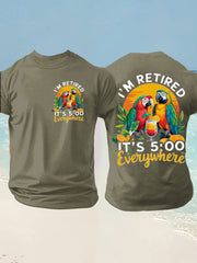 Men's Jimmy Buffett Day imitation cotton short-sleeved T-shirt