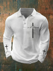 Men's It Is Finished Waffle Print Top