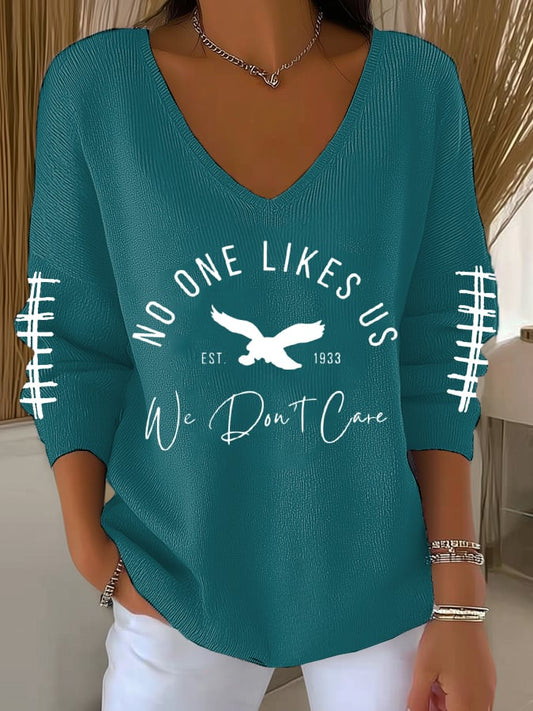 Women's  Football Fans Lovers Gameday Casual Long-Sleeve Top