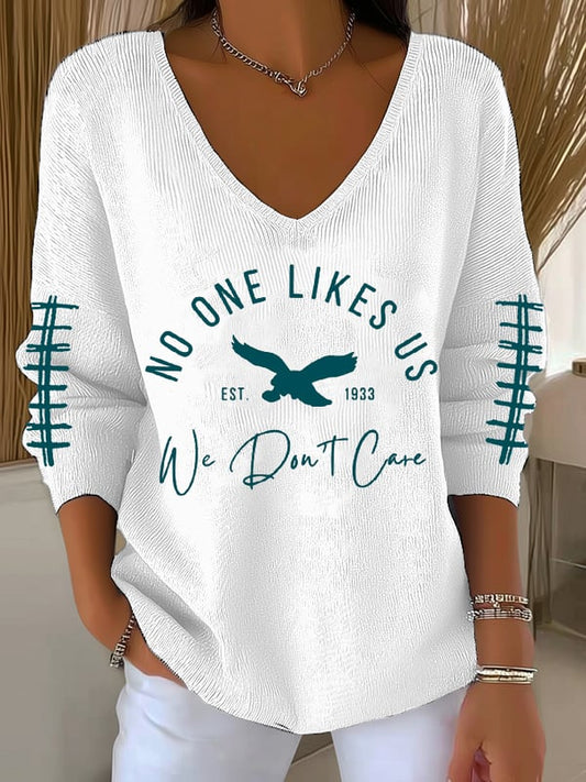 Women's  Football Fans Lovers Gameday Casual Long-Sleeve Top