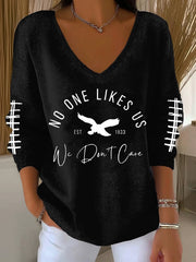 Women's  Football Fans Lovers Gameday Casual Long-Sleeve Top