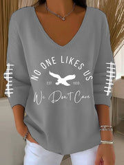 Women's  Football Fans Lovers Gameday Casual Long-Sleeve Top