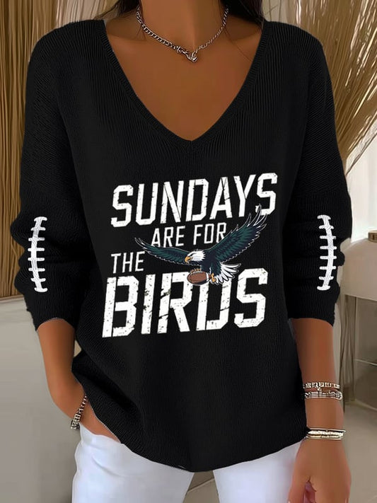 Women's  Football Fans Lovers Gameday Casual Long-Sleeve Top