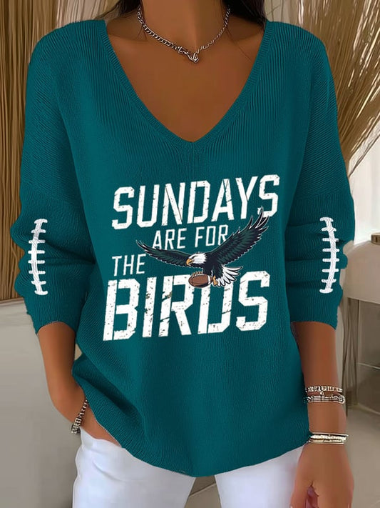 Women's  Football Fans Lovers Gameday Casual Long-Sleeve Top