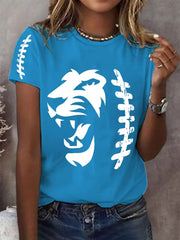 Women's Football Fans Lovers Gameday Casual short-sleeved T-shirt