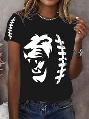 Women's Football Fans Lovers Gameday Casual short-sleeved T-shirt