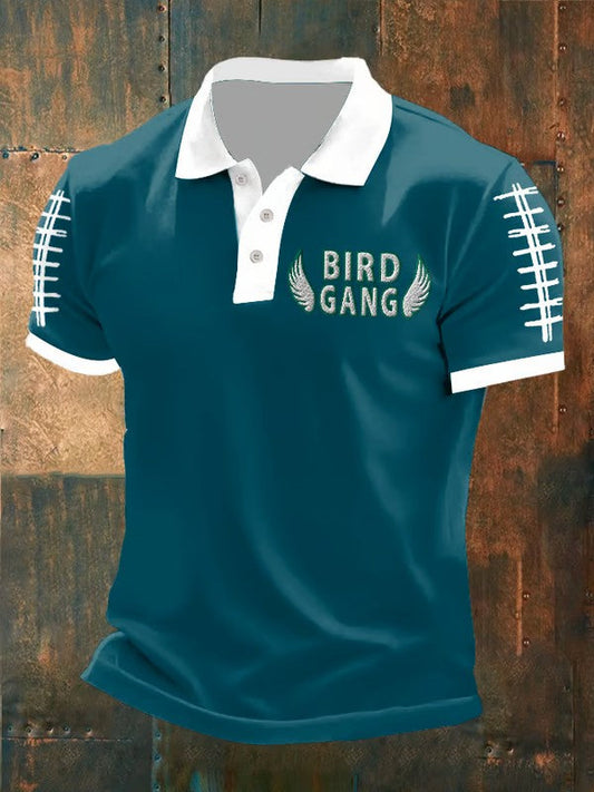 Men's Football Fans Lovers Gameday Casual  short sleeve shirt