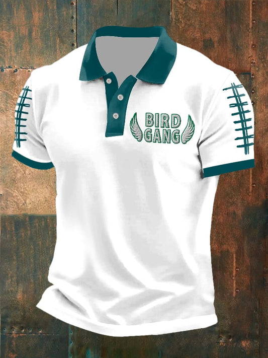 Men's Football Fans Lovers Gameday Casual  short sleeve shirt