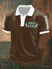 Men's Football Fans Lovers Gameday Casual  short sleeve shirt