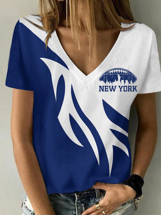 Women's New York Football Short-sleeved T-shirt