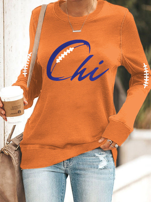 Women's Football Fans Lovers Gameday Casual Sweatshirt