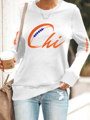 Women's Football Fans Lovers Gameday Casual Sweatshirt