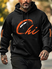 Men's Football Fans Lovers Gameday Casual Hoodie