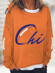 Women's Football Fans Lovers Gameday Casual Sweatshirt