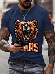Men's Football Fans Lovers Gameday Casual Short Sleeve Tee