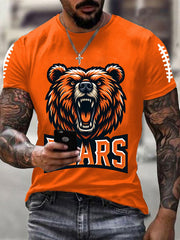 Men's Football Fans Lovers Gameday Casual Short Sleeve Tee