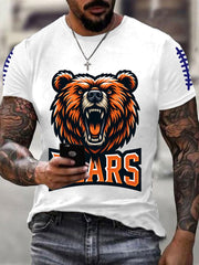 Men's Football Fans Lovers Gameday Casual Short Sleeve Tee