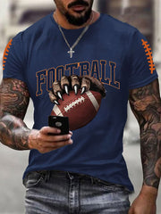 Men's Football Fans Lovers Gameday Casual Short Sleeve Tee