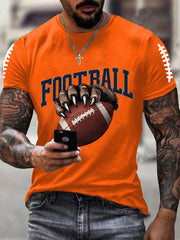 Men's Football Fans Lovers Gameday Casual Short Sleeve Tee